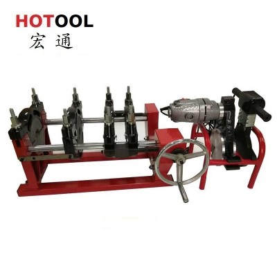 50-160mm HDPE PP PVF pipe butt fusion machine, bolt drive, 4clamps